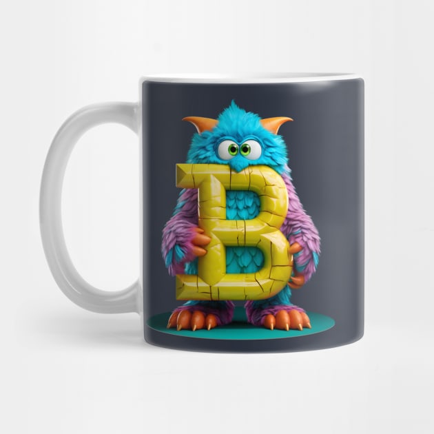 Adorable Kids Monster Alphabet Letter B Funny Back to School by Ariela-Alez